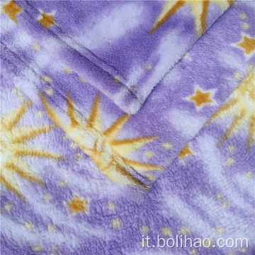 Coperte in pile di velluto corallo stampato brillante